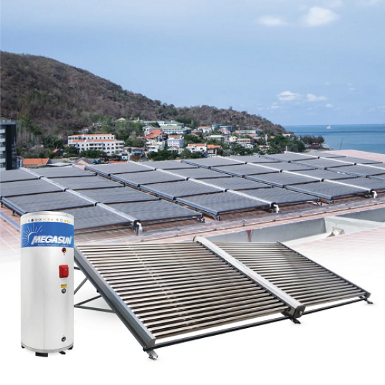 Hệ nước nóng công nghiệp 1500 lít - loại ống chân không